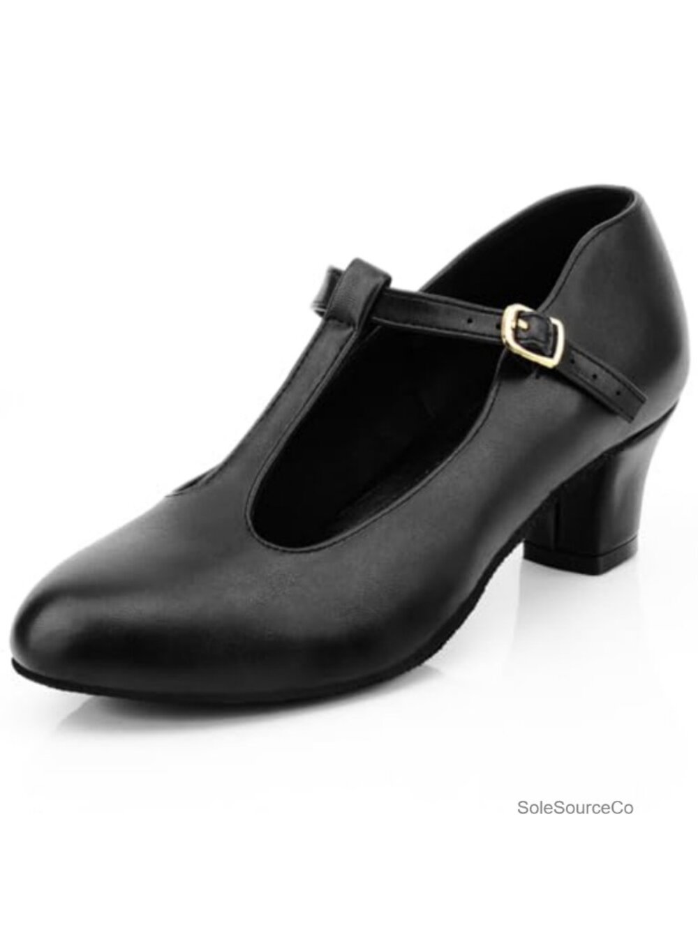 Women's Non-Slip Ballroom Dance Heels T-Strap Latin Salsa Pumps